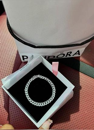 Срібний масивний браслет pandora - подарок