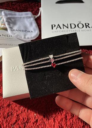 Женский браслет pandora серебряный