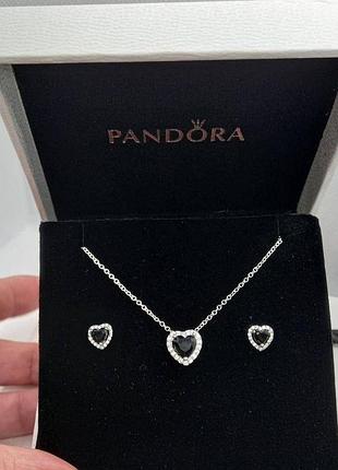 Набор pandora "черное сердце"-подарок, который запомниться навсегда