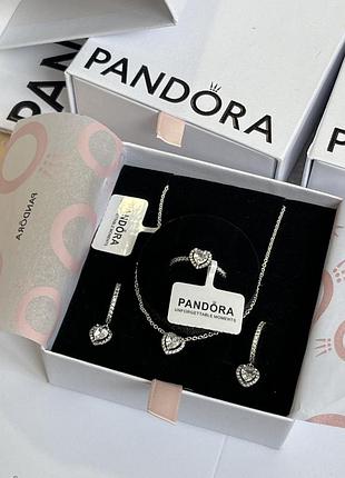 Подарунковий набір pandora «біле серце» подарок