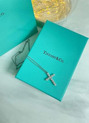 Цепочка подвеска "крестик" тифани tiffany / лучший подарок