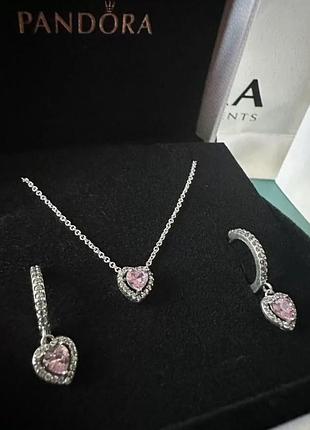 Подарунковий набір pandora «рожеве серце»