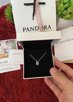 Женская серебрянная цепочка pandora "стич" / на подарок