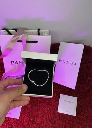Срібний браслет pandora / пандора - на подарок