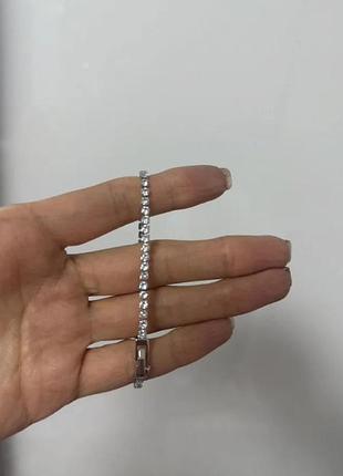 Серебрянный теннисный браслет swarovski / лучший подарок