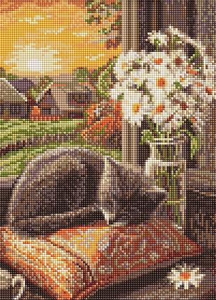 Алмазная мозаика "кошачий сон" ©art_selena_ua amo20304, 30х40 см