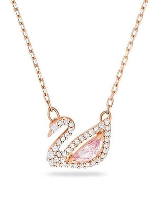 Изысканная серебряная цепочка swarovski "танцевый лебедь" / на подарок