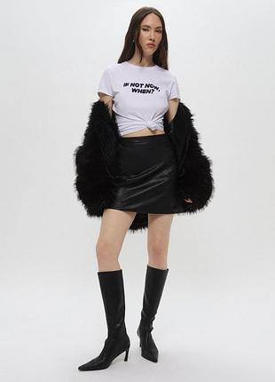 Шкіряна спідниця h&m