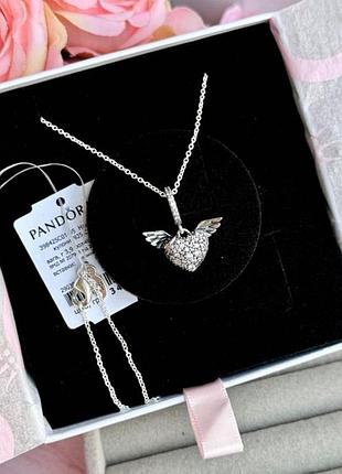 Серебряная цепочка pandora "белый ангел"/лучший подарок девчини