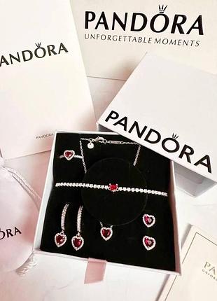 Набор pandora "красное сердце" - лучший подарок