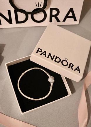 Срібний жіночий браслет pandora / пандора - подарок
