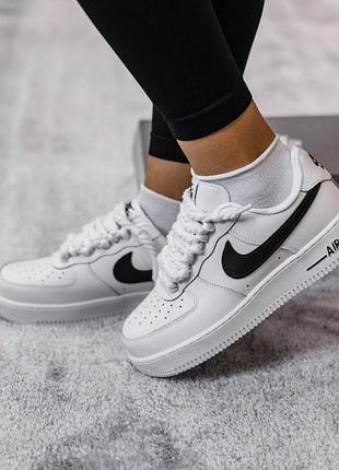 Мужские кроссовки nike air force 1 low white black / smb+ 🔗