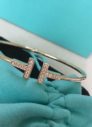 Жіночий золотий браслет tiffany / на подарок
