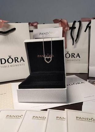 Цепочка серебренное "сердце" pandora / подарок,который говорит о любви