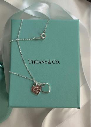 Cеребрянная женская цепочка подвеска на шею tiffany / лучший подарок