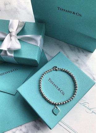 Жіночий браслет tiffany "берюзовое серце" - на подарунок