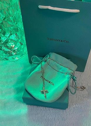Украшения tiffany тифани,цепочка женская "крестик"