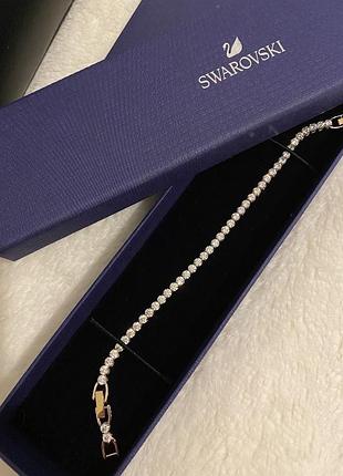 Женский серебрянный браслет swarovski / лучший подарок