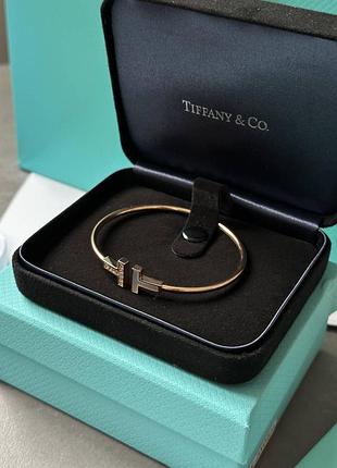 Золотой элегантный браслет tiffany женский тифани / на подарок
