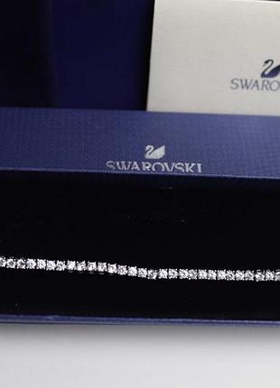 Срібний тенісний браслет swarovski / на подарунок