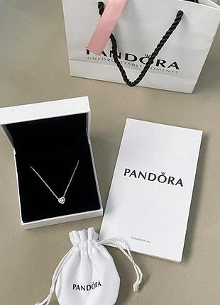 Срібна цепочка pandora «рожеве серце» – на подарок 8 березня