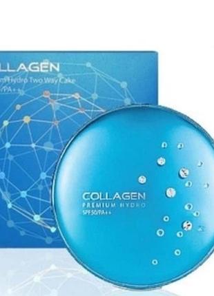 Компактная пудра с коллагеном + запаска enough collagen premium hydro two way cake spf 50 №13