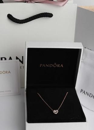 Цепочка / підвіска pandora "золоте серце" / на подарок