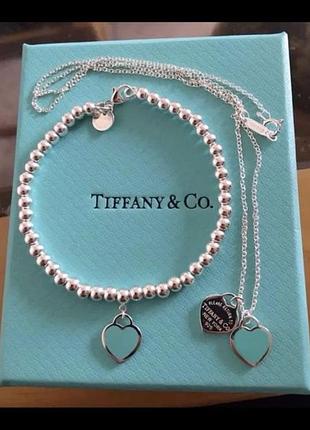 Жіночий срібний браслет tiffany тіфані / на подарок
