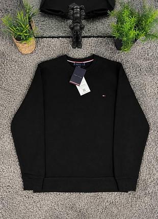 Чоловічий світшот tommy hilfiger / кофта томмі хілфігер / чоловічий лонгслів / кофта чорна