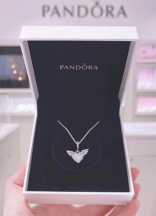 Серебрянная изысканная цепочка ангел pandora / пандора на подарок