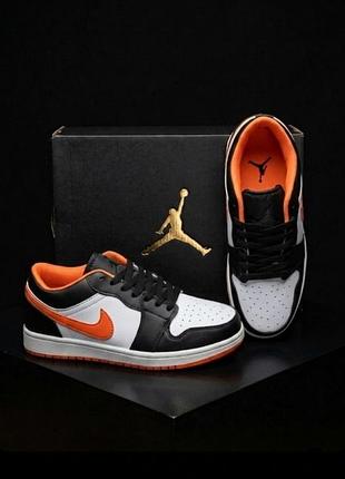 Чоловічі кросівки nike air jordan/шкіряні чорно білі кросівки найк/джордан