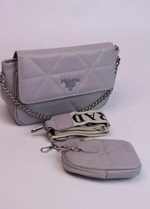 Вечерняя женская сумочка prada кожаная сумка для девушки брендовая сумка прада из кожи