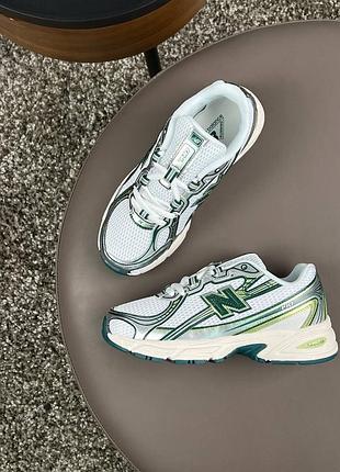 New balance 740 white silver green