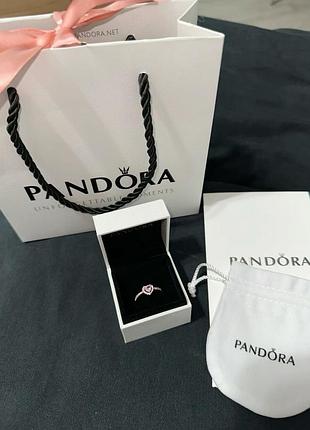 Серебрянное кольцо pandora / пандора на подарок