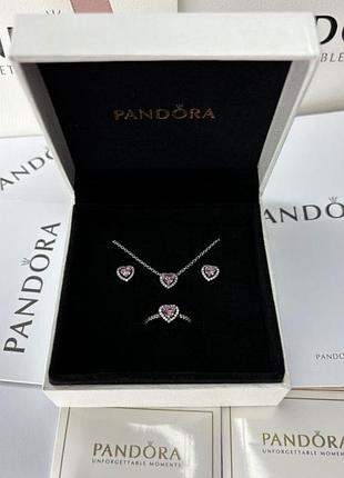 Подарочный набор pandora "розовое сердце" / на подарок