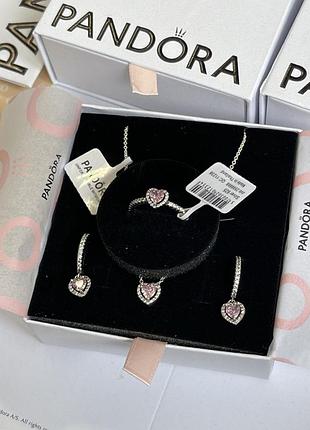 Подарунковий набір pandora «рожеве серце» подарок