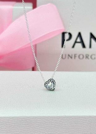 Серебрянная женская цепочка, подвеска, ожерелье pandora пандора - на подарок