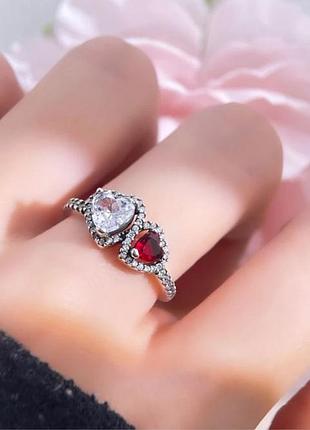 Серебрянное кольцо pandora пандора "ореол сердец" / на подарунок