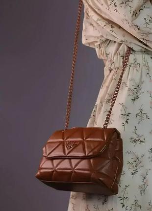Женская вечерняя сумочка prada кожаная сумка для девушки брендовая сумка прада из кожи