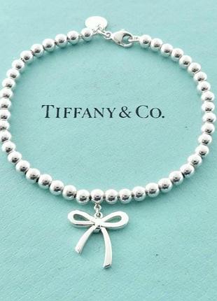 Срібний жіночий браслет "бант" tiffany & co / на подарунок