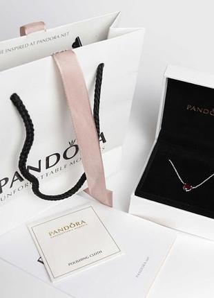 Лучший подарок! цепочка, подвеска, колье пандора pandora "белое сердце"