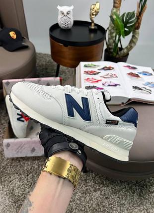 New balance 574 white navy