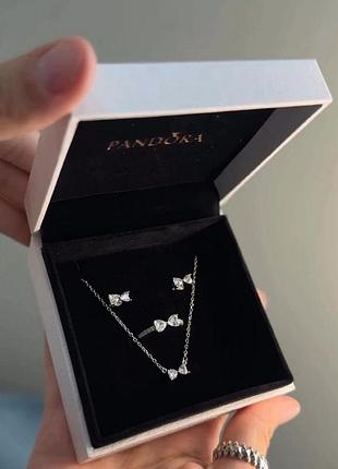 Подарунковий набір pandora 3 в 1 "білий бантик" / на подарунок