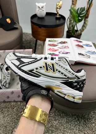 New balance 1906r white black gold