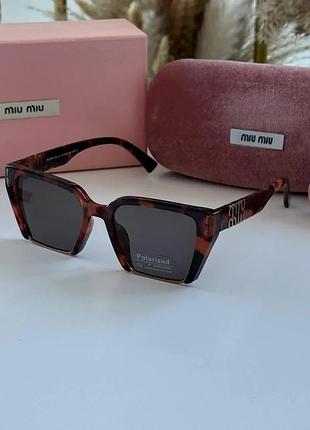 Очки солнцезащитные для женщины miu miu женские очки от солнца миу миу солнечные брендовые очки для девушки