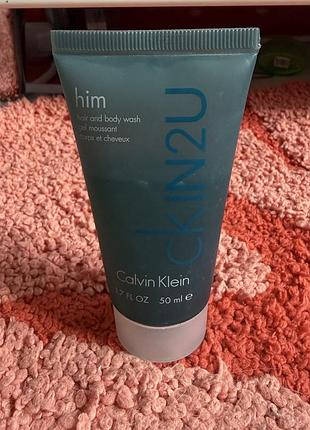 Мужской гель для волос и тела calvin klein ck in2u him hair and body wash