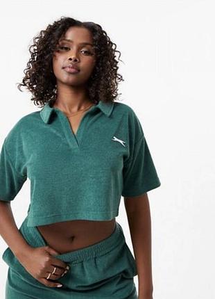 Жіноче вкорочена поло slazenger,нова на розмір м вільно