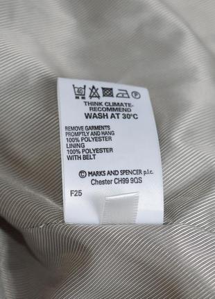 Брендовая стеганая демисезонная куртка с поясом marks&spencer синтепон этикетка5 фото