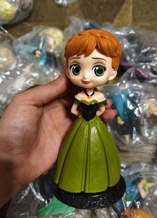 Аниме фигурка анна 16 см ледяное холодное сердце статуэтка чиби дисней chibi disney принцесса в платье