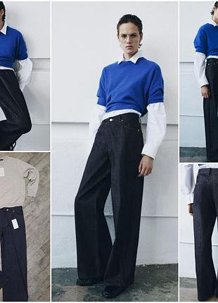 Крута нова модель джинсів zara zw collection relaxed з запахом. поточна колекція